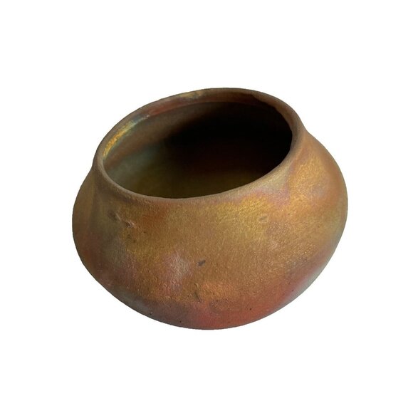 Vintage Raku Pottery Bowl Handcrafted in Japan Signed by Artist T Pons - Picture 1 of 7